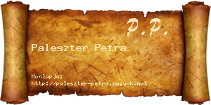 Paleszter Petra névjegykártya